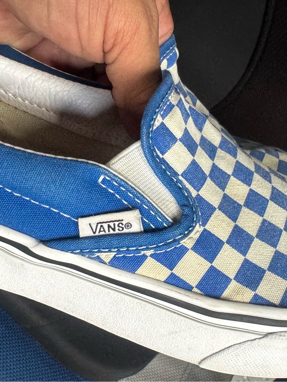 Vans Blue and White Checkerboard Slip-On - Picture 2 of 4